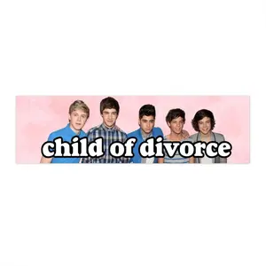 1 Direction Child of Divorce | Bumper Sticker AND Magnet | Funny Meme