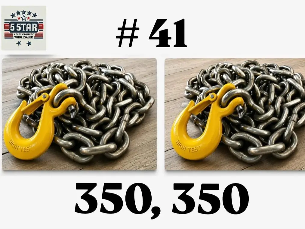 SET#41 - 2 X 11 FEET PULLING CHAINS WITH SLIP HOOK HOOK HEAVY DUTY