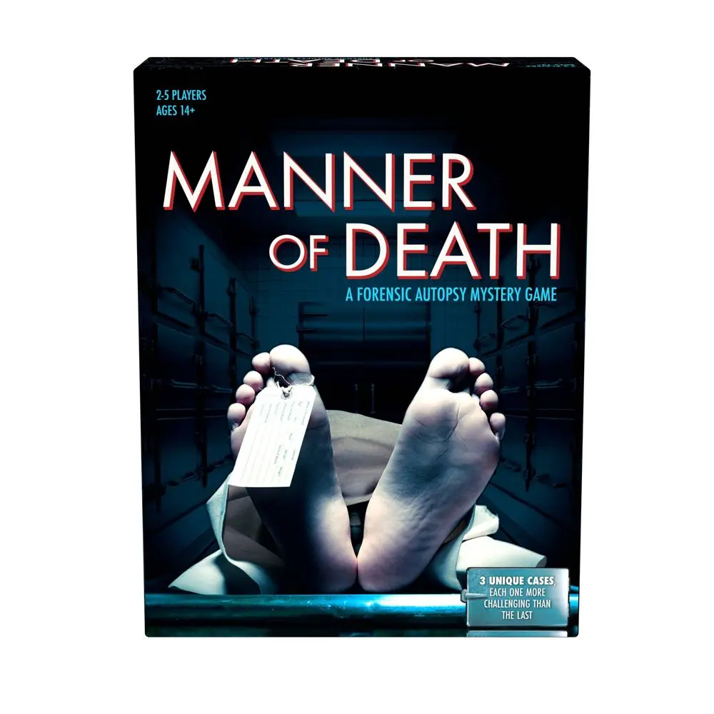 Endless Games Manner of Death Autopsy Board Game - Tabletop Activity with QR Scanning, Cardboard Components, for 3-6 Players