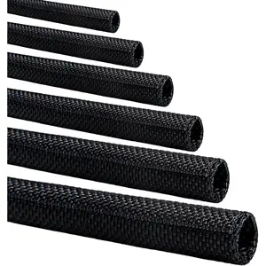 Split-Sleeve Wire Loom for High-Temperature Automotive Harness and Home  Management, 25ft - 4/5 inch Braided  Management Sleeve Cord Protector, Self-Wrapping Split Wire Loom