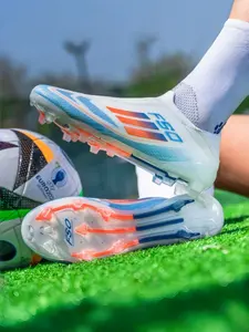 Men's Breathable Low-Top Football Shoes Ag Long Studs, Professional Natural Grass Competition, Durable Anti-Slip Grip, Training Soccer Shoes