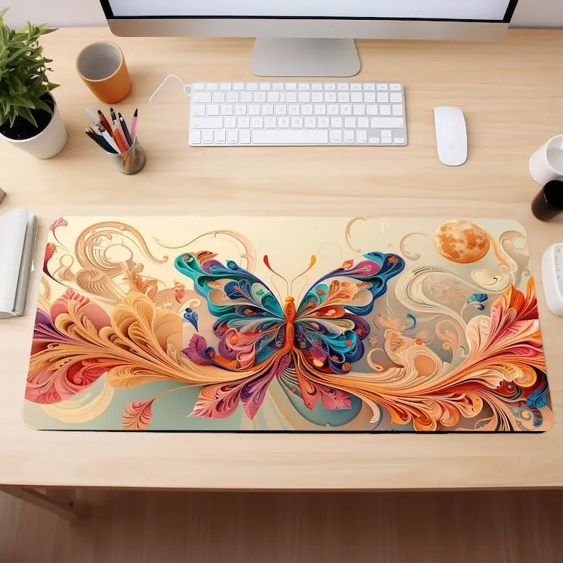 Dazzling Butterfly Desk Decor, Beautiful Nature Desk Decor, Nurse Gifts, Teacher Gifts, Gift for Girlfriend, Butterfly Mouse Pad