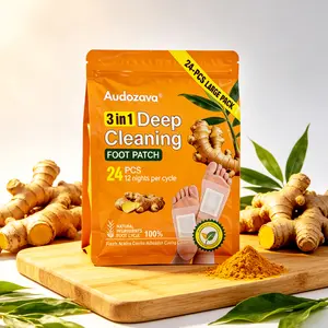 24 Pack of Turmeric & Ginger Premium Pads to Feel Better, Sleep Better & Relieve Stress Organic Foot Patches