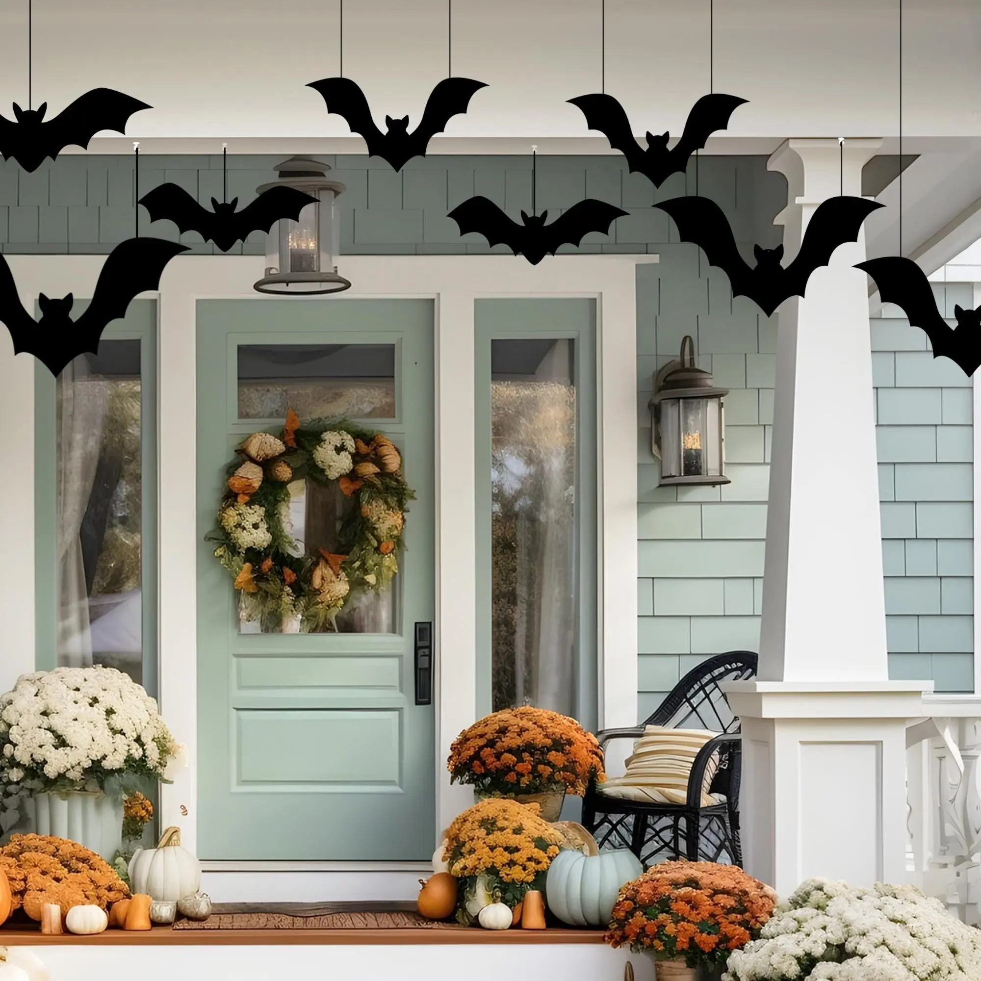 Hanging Bats, Halloween Bat Decoration, Outdoor Decorations, Spooky Tree Decor