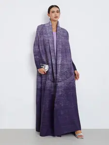 Miyake Women's Belted Abaya Long Robe Cardigan Windbreaker Coat, Arab Style Ethnic Clothing, Ramadan Fashion Party Essential, Commuter Must-Have