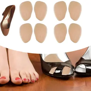 Pack of 4 Cushioned Forefoot & Metatarsal Arch Support Women'S High Heel Shoe Insoles - Anti-Slip Ball of Foot Pads with Soft Padding for All-Day Comfort, Heel Cushion Inserts for High Heels