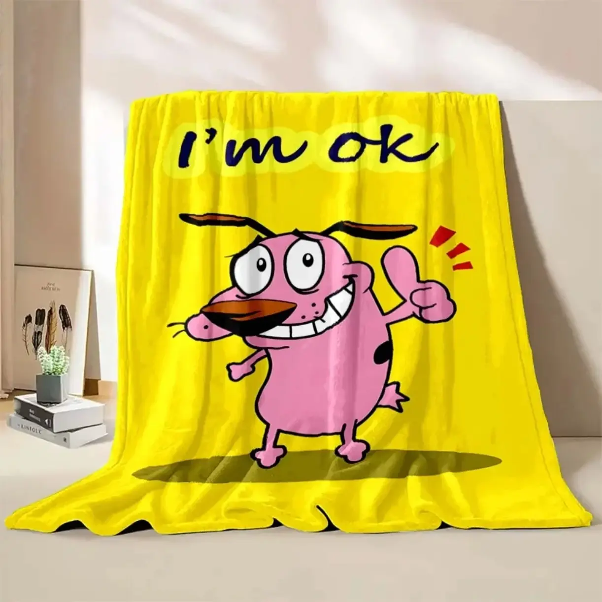 Courage The Cowardly Dog Printed Blanket Warm Soft and Comfortable Home Travel Blanket Sofa Bedding Cover Blanket Gift