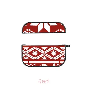 abbyrose Wrapping Paper AirPod Case Original (1st or 2nd gen) Rigid Plastic Red