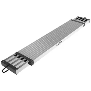 Aluminum Work Plank with Anti-Slip Texture, 8-13 ft Telescoping Plank, 440 Lb Capacity Heavy-Duty Scaffolding Platform, Portable Ladder Accessory for Indoor & Outdoor Work