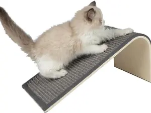 Catify Sloped Sisal Cat Scratchers for Indoor Cats, Climbing Ramp Fun and Interactive Indoor Play, Supports Natural Pet Behaviors, Heavy Duty - Gray