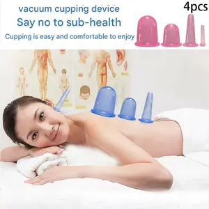 Silicone Cupping Set, Fat Ball Massage Cups, Vacuum Suction Cups, Manual Compression Relaxation Cups, Portable Home Massager Tool