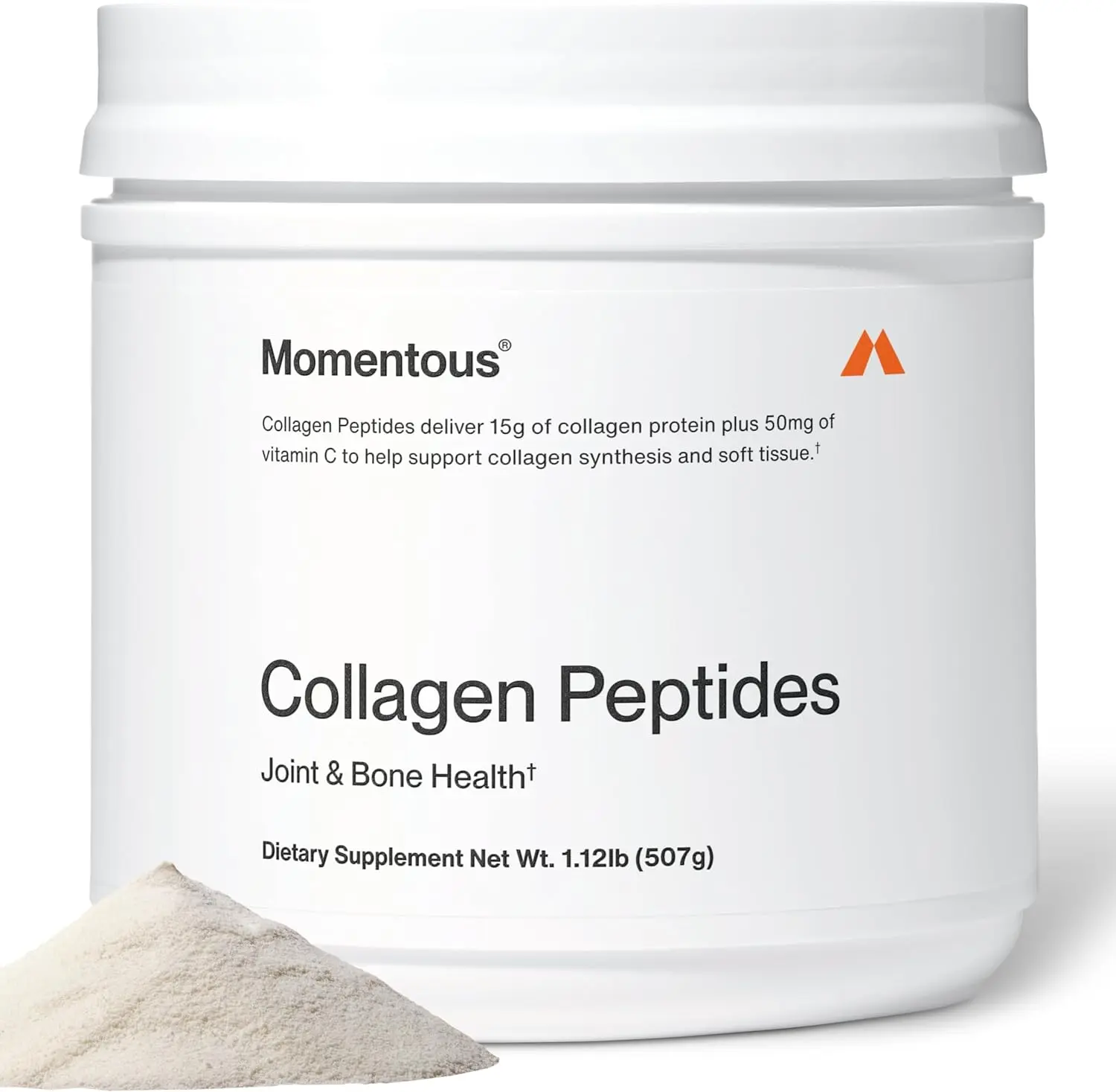 Momentous Grass-Fed Collagen Peptides Powder - NSF Certified for Sport, Fortigel Blend, Vitamin C, Dermatologist Tested Hypoallergenic Skin Care Hair & Nail Care Single Item Adult Dietary Supplement (Packaging May Vary)