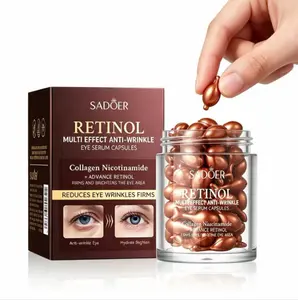 45-Piece Retinol Eye Serum Capsuleswith Collagen & Niacinamide - Multi-EffectMoisturizing for Dry Skin, Hypoallergenic, DailyUse, Anti-Wrinkle, Hydrate