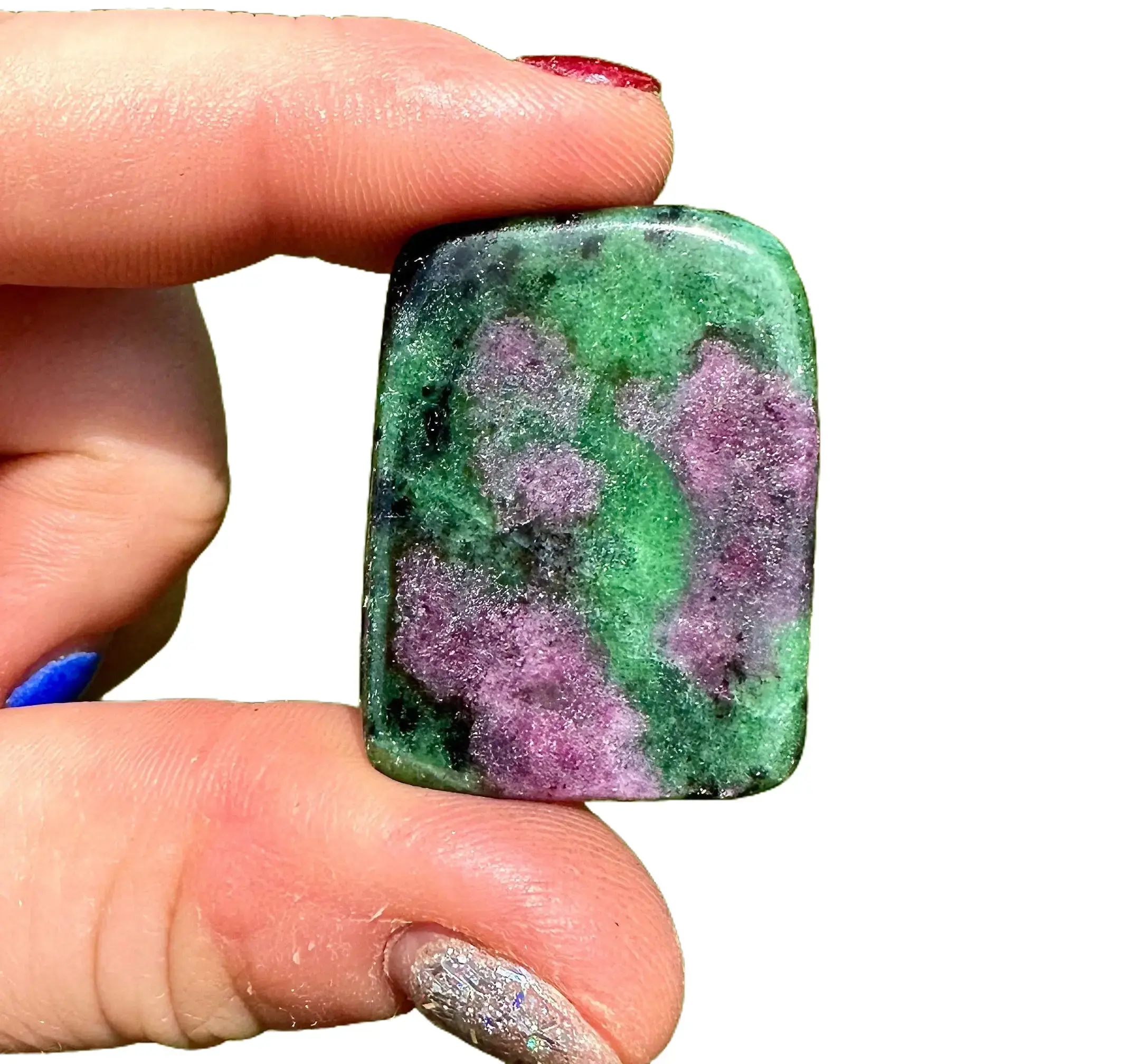 New Moon Beginnings Ruby in Zoisite Slab