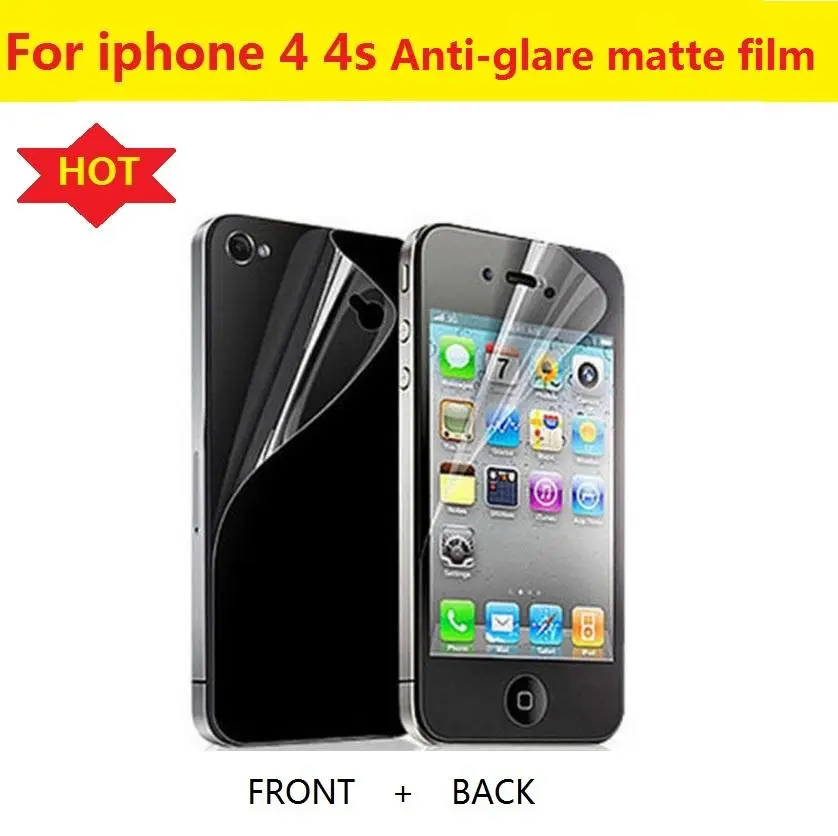 On sale! 1pair (front+back) anti-glare matte film For iphone 4 4S 5 5s SE 6 6S 7 8 Plus X XS XR XS MAX screen protector film