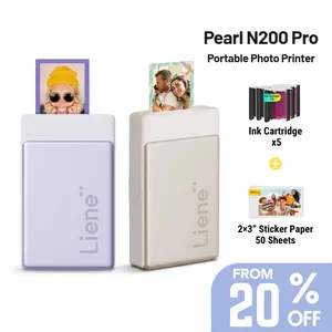 [LIVE ONLY] Liene Pearl N200 Pro Portable Photo Printer, Instant Mini Picture Printer for iPhone Smartphone, Thermal Dye Sublimation, Bluetooth Sticker Printer 50 Sheets 2x3 Adhesive Paper & 5 Cartridges, New Arrivals, TechVibes