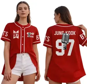 Viral Baseball Jersey Style – Kpop Inspired bangtang Graphic Shirt | Unisex Streetwear Hot Trend USA