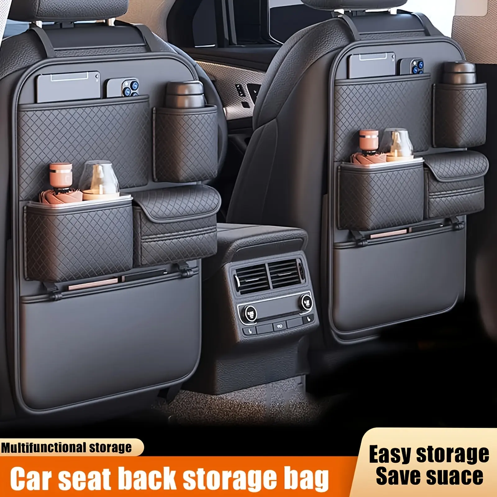 Seat Back Storage Bag, 1 Count Multi-functional Car Organizer for Seat Back, Car Interior Accessories for Car Stowing & Tidying & Car Backseat Organizer