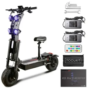 X13 Pro 10000W Dual Motor Electric Scooter 72V 40Ah Battery 13 Inch Tyres 95km/h Range Foldable 2-in-1 with App-Enabled Seat Heavy Duty LiFolding Portable 350wscooter lb Load Accessories