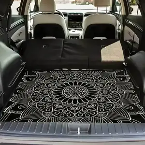 1PC Mandala Car Trunk Mat 29.5x39.4in, Felt, Easy Clean, Anti-Scratch Dustproof Protector, Universal Fit, Decorative Auto Accessory, Gift for Christmas or Thanksgiving