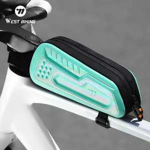 WEST BIKING Seamless Hard Shell Road Bike Front Bags Compact Portable Bicycle Tool Storage Bag Bike Top Tube Bags Outdoor Sports Bag