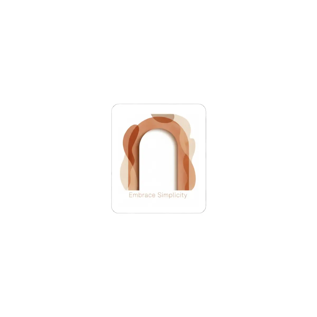 Terracotta Arch Minimal Sticker | Warm Neutral Boho Clay Tone Decal