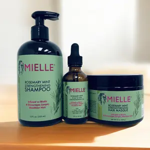 Mielle Rosemary Mint Strengthening Shampoo + Scalp & Hair Oil + Hair Masque