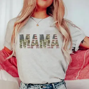Comfort Colors Camouflage Mama T-Shirt, Mama Shirt, Mother Gifts, USA Mama Tee, American Mom Shirt, 4th Of July Gifts, Hunting Tee