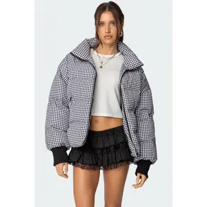 Oversized Gingham Puffer Oversized Gingham Puffer