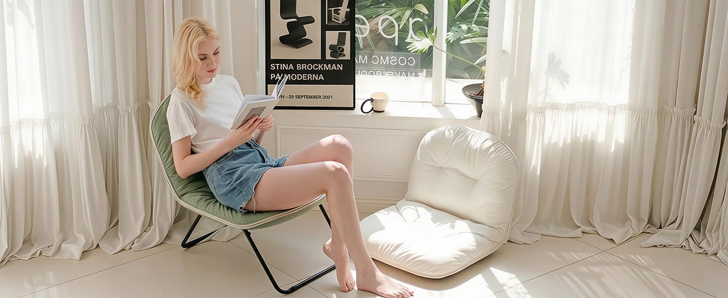 ZonLi CloudMorph Adjustable Floor Chair – Super Comfortable Gaming, Reading, Office & Camping Seat, Lightweight 13lb, Ergonomic 109° Recline, Plush Cushion, Foldable & Portable for Movies, Relaxing & Outdoor