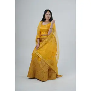 Elegant Designer Lehenga with Embroidery and Sparkling Sequins Detail