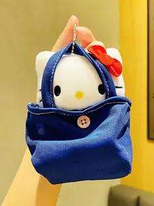 Hello Kitty Plush Toy Bag, Cute Cartoon Keychain Pendant, Holiday Gift, Soft Stuffed Animal Accessory, Perfect Present for Fans