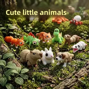 10-Pack Gift Set, 3D Printed Colorful Interactive Animals, Dinosaurs, Crocodiles, Stress Relief Surprise Blind Bag, Party Gifts, Random Styles
