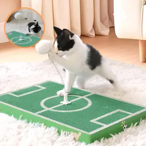 11"x17"Cat Scratcher Board and Cat Bed with Soccer Ball Field Design Cardboard for Indoor Cats Cardboard pad Sleep Play and Grind Claws