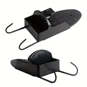 Durable Plastic Ironing Board Rack with Polka Dot Design - Space-Saving Vertical Storage for Ironing Boards & Irons, No Electricity Needed, Black