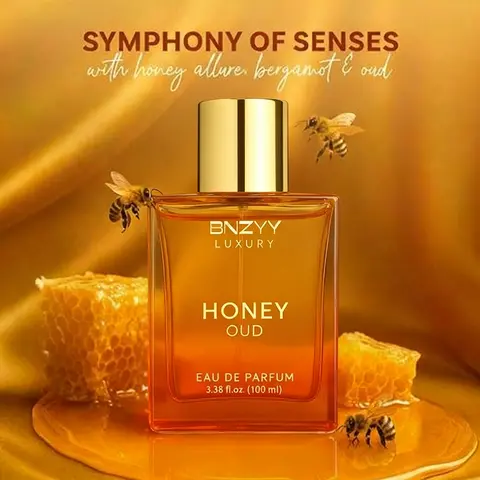 BNZYY Honey Oud Eau de Parfum 100ml(3.4fl oz) | Patchouli Vanilla Bergamot | Floral & Spicy | Clean Vegan Essential Oils | Cruelty-Free Fragrance | Gentle Natural Fresh Scent for Women | Long-Lasting Daily Portable Perfume