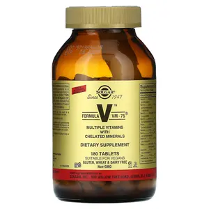 Solgar Formula V, VM-75, Multiple Vitamins with Chelated Minerals, 180 Tablets