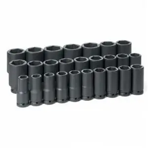 212 MAIN .75 in. Drive Deep Metric Master Socket Set - 26 Sockets, Alloy Steel, Heat-Treated, High Torque, 19-50mm Sizes, 26-Piece Hand Tool Set for Tools & Hardware Use