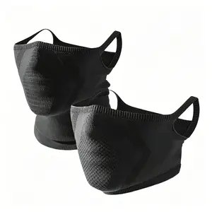 2Pcs Breathable Windproof Half Face Neck Gaiter with Ear Loops | CyclingTok OutdoorTok SunSafeTok Dust UV Protection Face Cover | Unisex for Running Hiking Cycling Motorcycle Travel Outdoor Sports (Long /Short Styles)