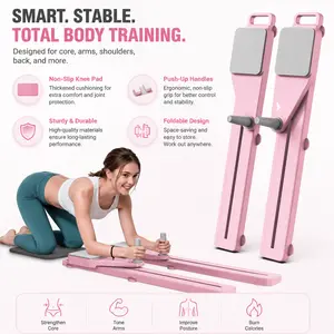 Foldable Pilates Board, Multifunctional Abdominal Exercise Board, Portable Pilates Trainer, Suitable for Whole-Body Home Workouts