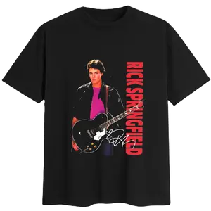 NEW RARE Rick Springfield T-shirt Music Men's Sweatshirt, Gift For Fan, Heavy Cotton Fabric Men's T-Shirt