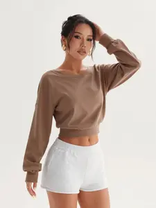 Women's Tight Yoga Top, Quick-Dry Long Sleeve Backless Workout Clothes, Breathable Slimming Sports Sweatshirt, Women's Exercise Wear, Fitness Top
