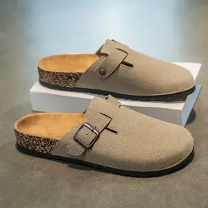 Men's slippers trendy large size casual outdoor non-slip and wear-resistant lazy bag head one pedal and half drag