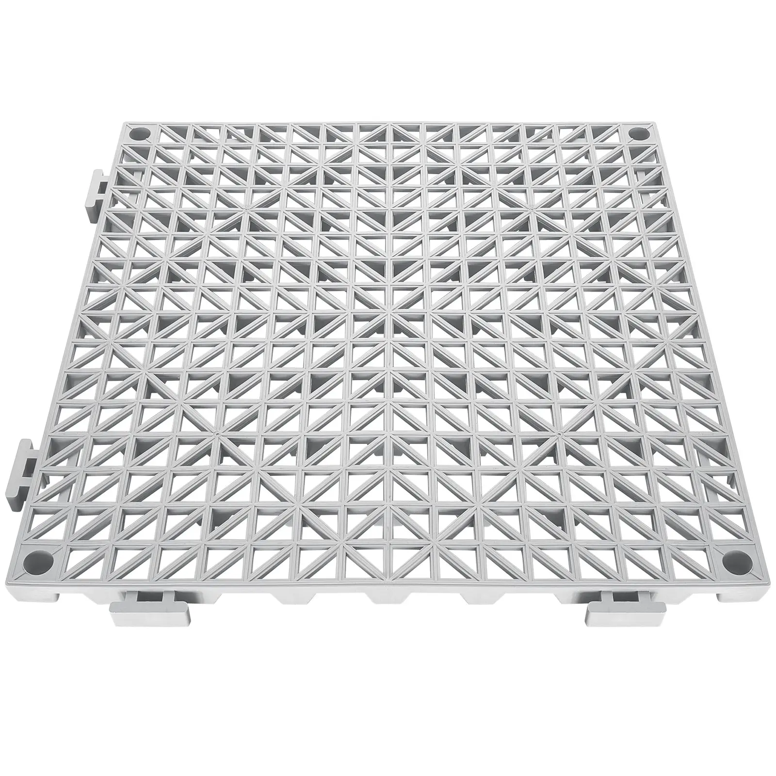 Soft PVC Interlocking Drainage Tiles, 12"x12"x0.6" Splicing Floor Tiles, Non-Slip with Drainage Holes for Restroom, Pool, Wet Areas (Home Improvement Flooring Materials)