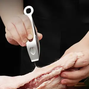 1pc Stainless Steel Multifunctional Thickened Fish Bone Tweezers, Kitchen Extraction Tools, Garlic Peeler, Kitchen Tools