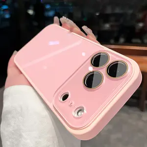 Solid Color Full Camera Lens Protection Case for iPhone 17 16 15 14 13 12 11 Crystal Slim Case Compatible with iPhone Shockproof Protective Case