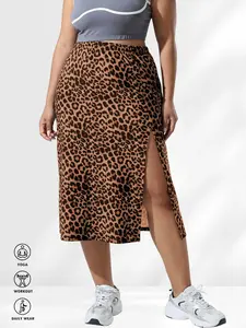 [plus Size] Leopard Print Skirt, Casual Fashion Skirt for Daily Outdoor Wear, Women Plus Clothing for Summer, Casual Fashionable Skirt, Boho Fashion Skirt, Boho Hippie Skirt, Boho Casual Skirts, Long Skirt