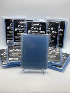 BCW Penny Card Soft Sleeves 10 Packs of 100 - 1000 Sleeves Total for Thicker Cards Like Relic or Jersey Cards