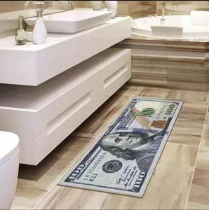 Creative 100 Dollar Pattern Rug for Room Decor, 1 Count Summer Bedroom Decor Soft Plush Carpet, Thickened Fluffy Plush Floor Mat for Home