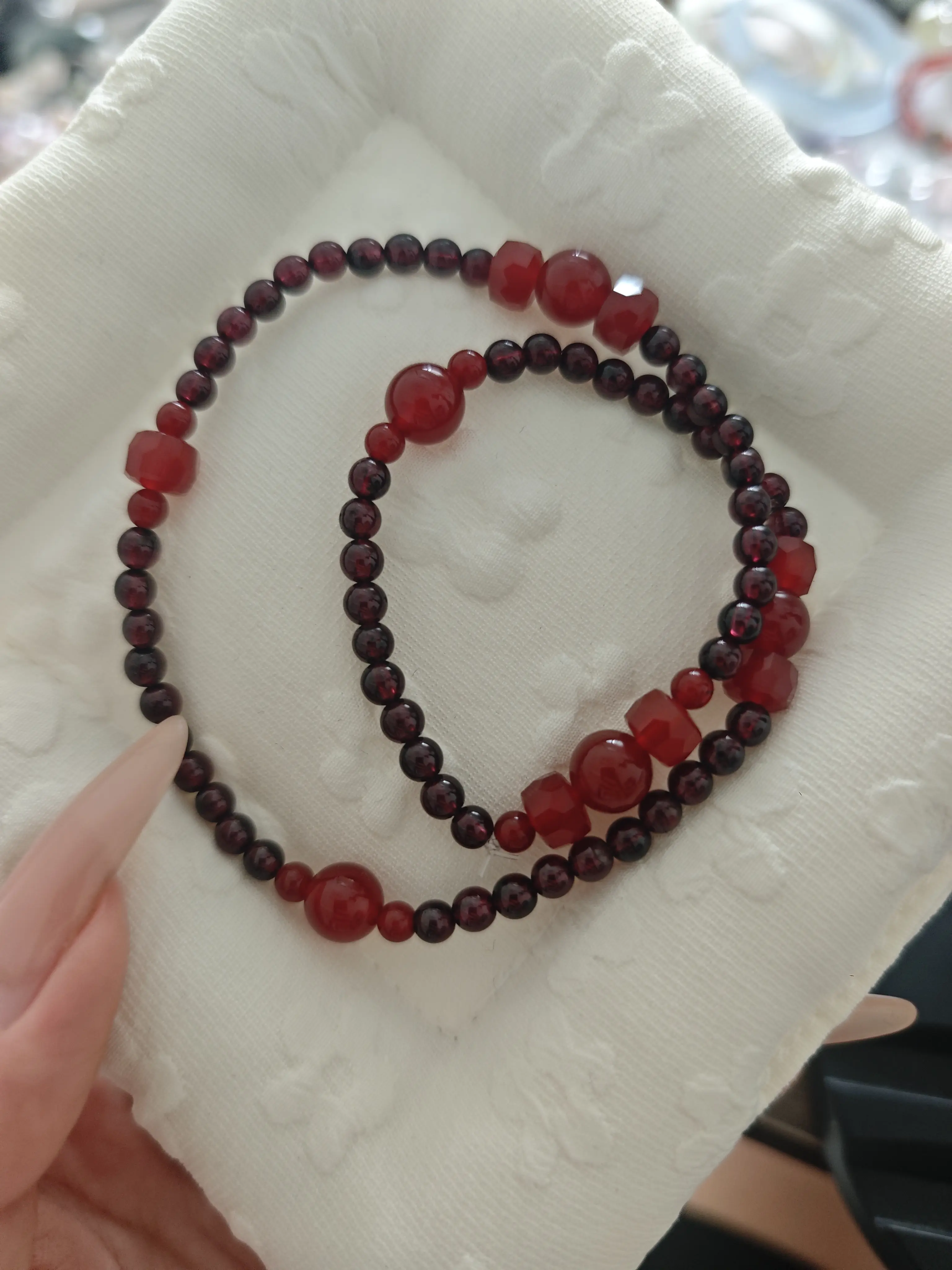 Taotao(14259)gc.garnet DIY BRACELET